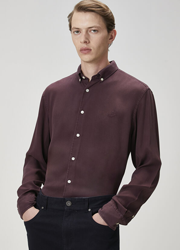 Beymen Club Comfort Fit Mürdüm Gömlek - 1