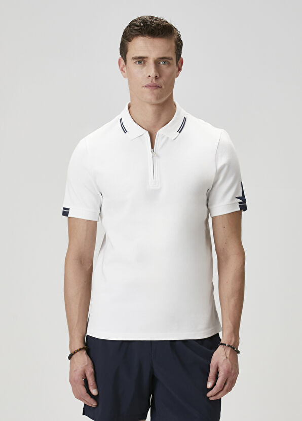 Beymen Club Comfort Fit Beyaz Polo Yaka T-shirt - 3