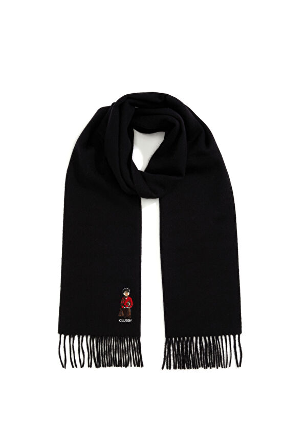 Beymen Club Clubby Black Men's Wool Woven Scarf - 2