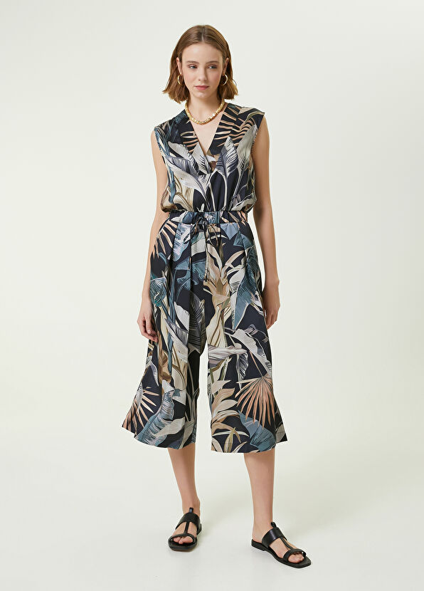 Beymen Club Siyah Tropikal Desenli Tulum - 1