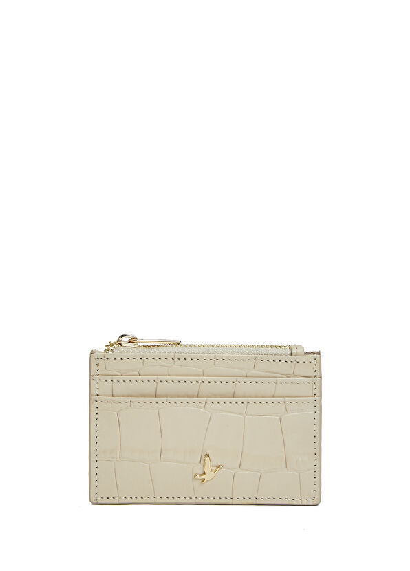 Beymen Club Beige Womens Leather Card Holder - 1