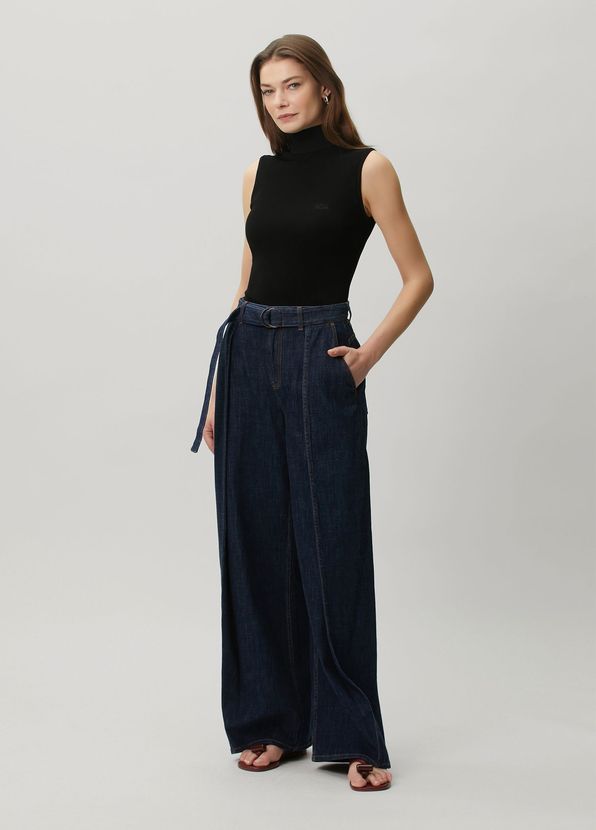 Loewe Black Ribbed Sleeveless Blouse - 2