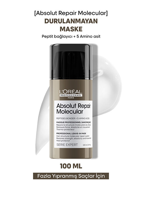 Loreal Professionnel Serie Expert Absolut Repair Molecular Tüm Yıpranmış Saçlar İçin Durulanmayan Maske 100 ml - 2
