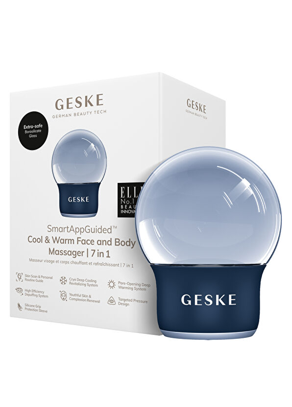 Geske Cool & Warm Face and Body Massager Lacivert 7'si 1 Arada Serin ve Sıcak Yüz ve Vücut Masaj Aleti - 3