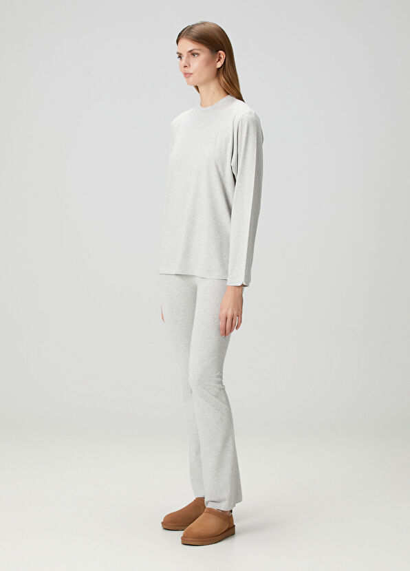 Skims Gri Uzun Kol T-shirt - 2