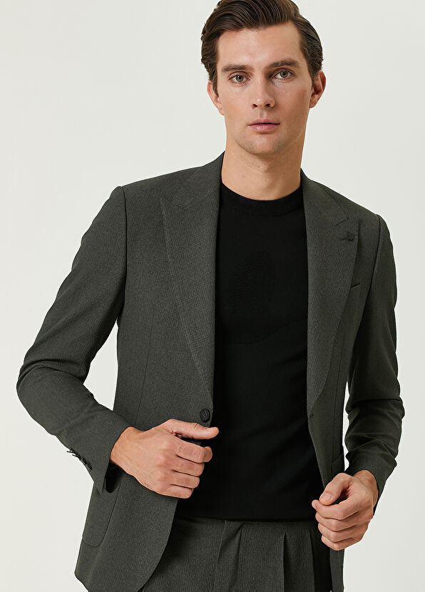 Beymen Club Haki Gofre Dokulu Takım Elbise - 2