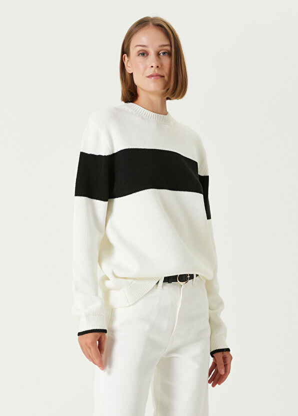 Toteme Siyah Beyaz Çizgili Kazak - 1