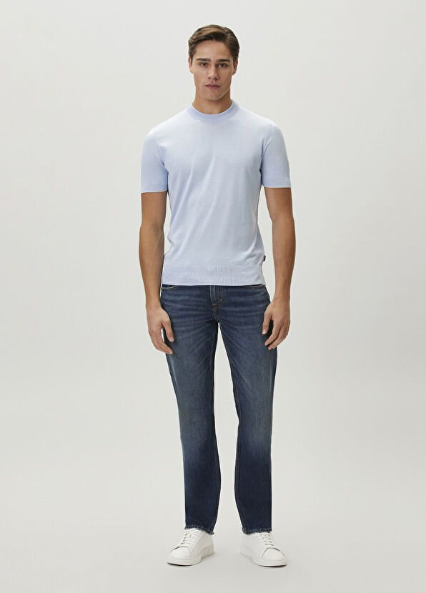 Boss Blue Silk Knitwear - 2