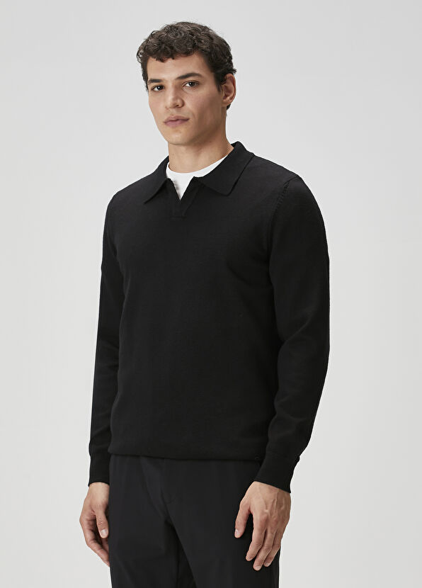 Beymen Club Siyah Polo Yaka Triko - 3