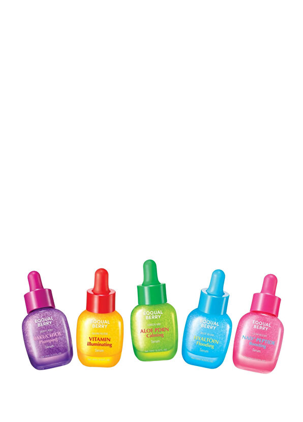 EqqualBerry 5 Mini Serums Discovery  Vitamin + Bakuchiol + NAD+ Peptide + Aloe PDRN + Hyaltoin Cilt Bakım Seti 5 x 10 ml - 1