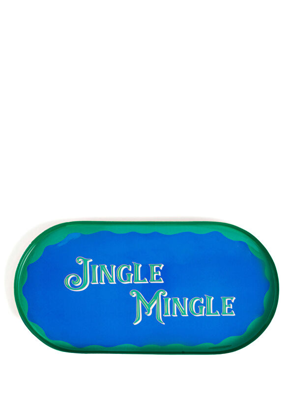 Zsa Zsa Zsu Nanpur Blue Iron Decorative Tray - 1