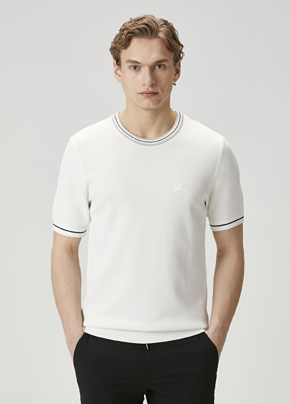 Beymen Club Beyaz Petek Dokulu Triko - 2