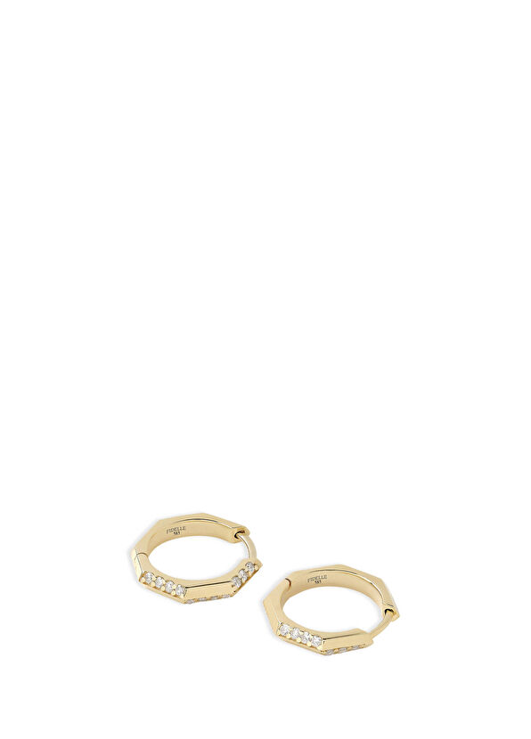 Fidelle Platonic Soulmates White Diamond 14K Gold Women's Earrings - 2