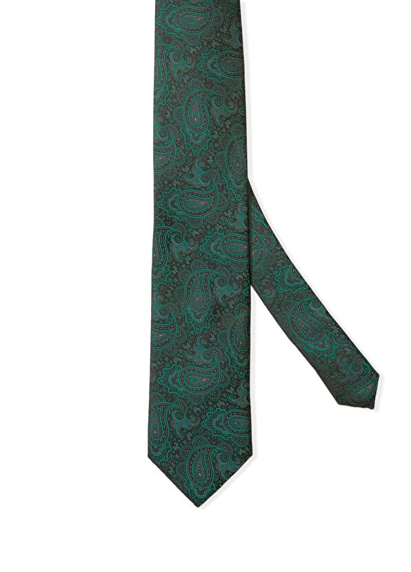 Beymen Club Green shawl jacquard tie - 1