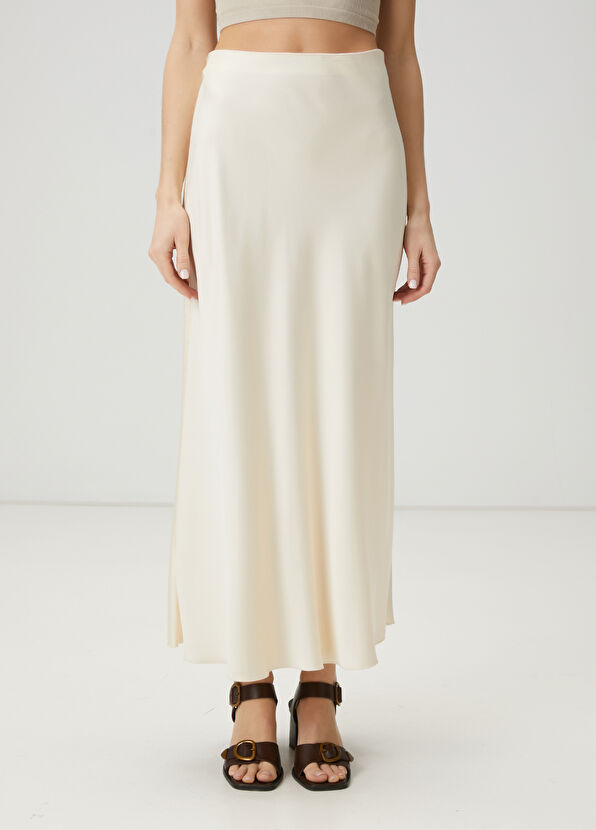 Beymen Club Krem Maksi Saten Etek - 2