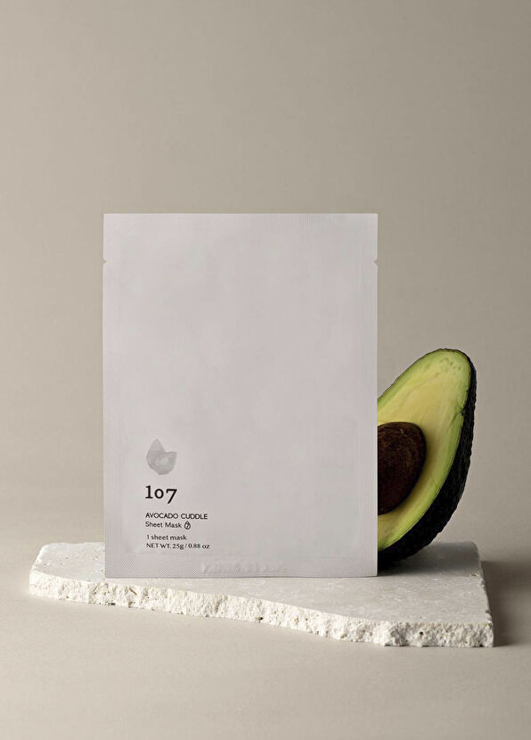 107 Avocado Cuddle Sheet Mask Moisturizing Face Mask 5 x 25 gr - 3