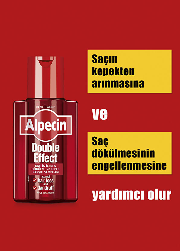 Alpecin Double Effect Kafeinli Dökülme ve Kepek Karşıtı Şampuan 200 ml - 2