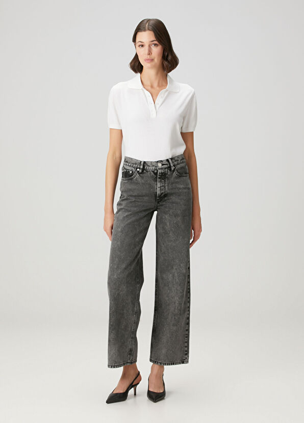 By Malene Birger Vinola Dark Grey Wide Leg Jeans - 1