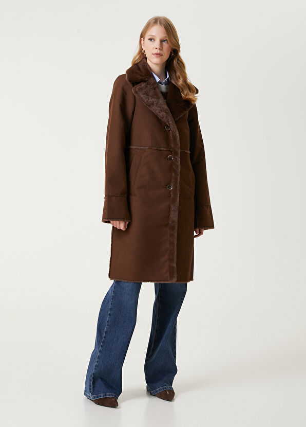 Beymen Club Brown Faux Fur Inside Coat - 3