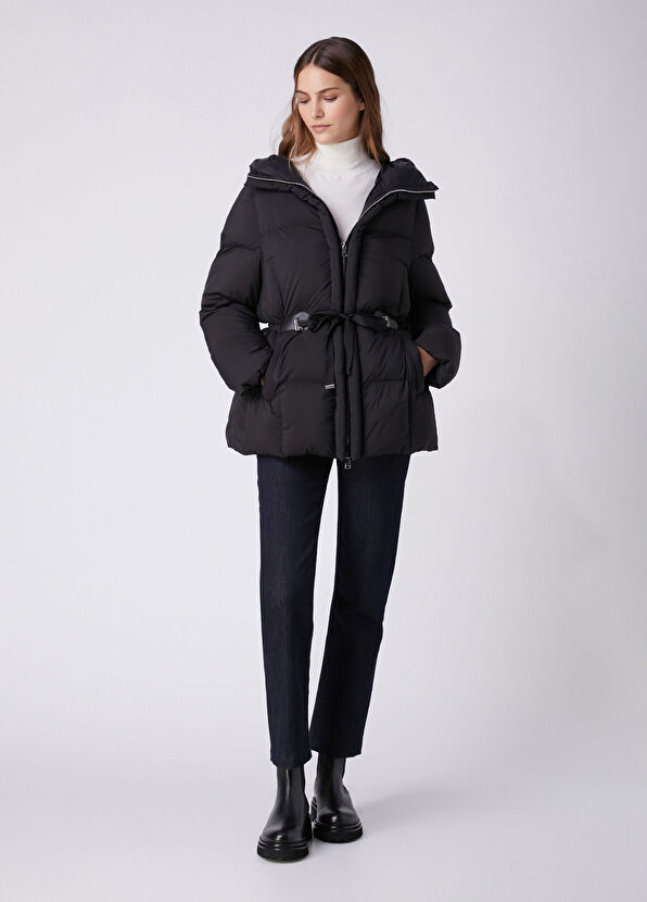 Beymen Club Black Hooded Puffer Coat - 4