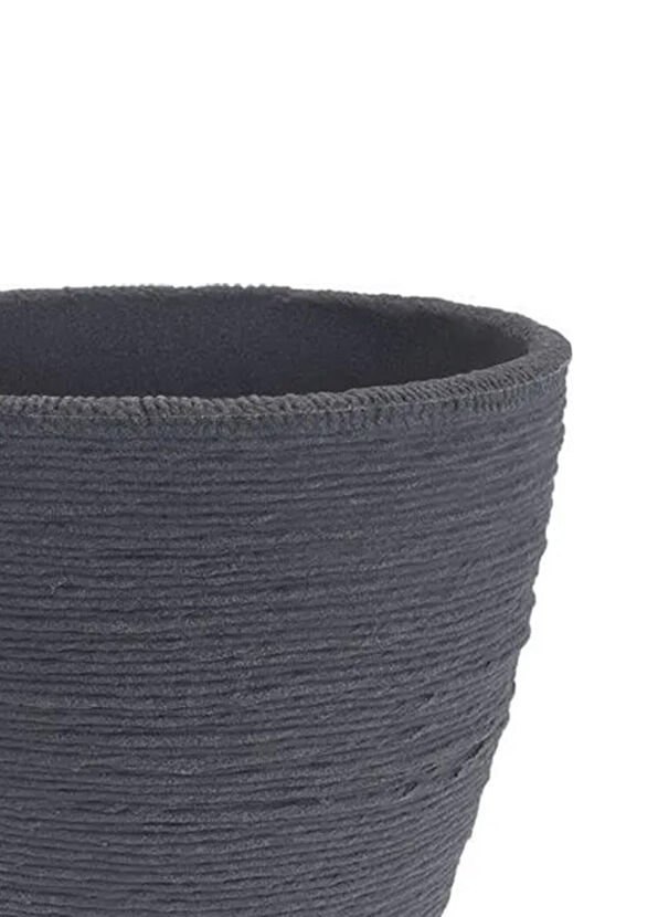 via Gardenia Namook Antrasit Plastik Oluklu Saksı 40 x 40 cm - 4