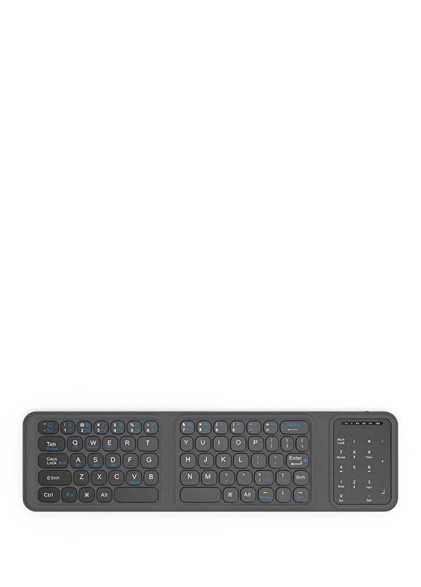 Wiwu FMK-05 Grey Foldable Bluetooth Keyboard and Desk Phone Stand - 1