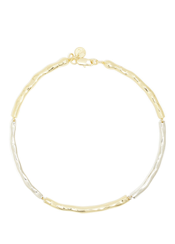 Beymen Club Gold Silver Dövülü Kadın Küpe - 1