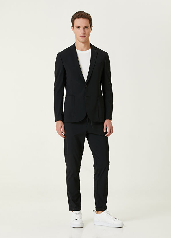 Beymen Club Slim Fit Siyah Teknik Kumaş Takım Elbise - 3