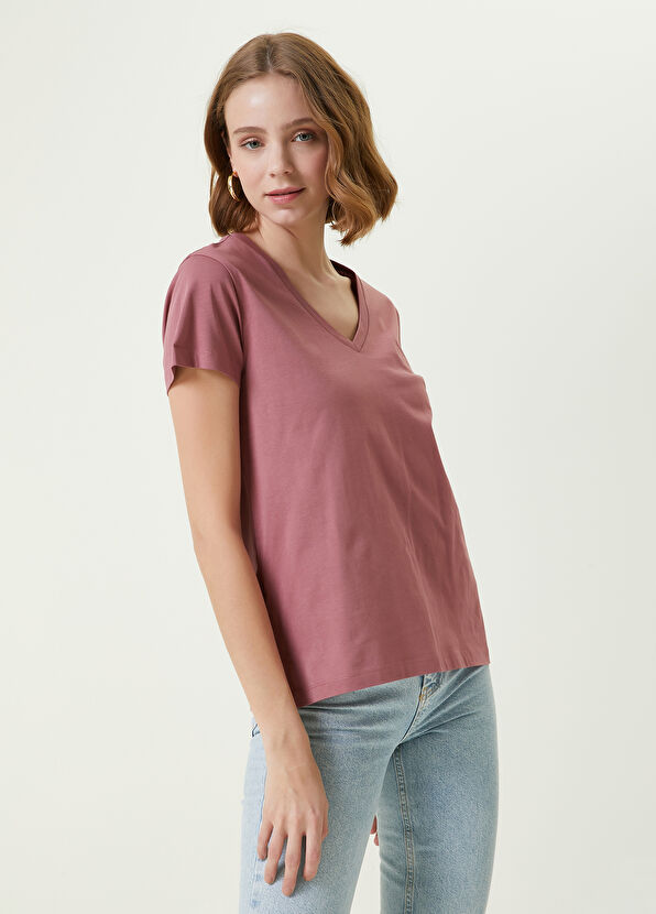 Beymen Club Rose Dried Logo Embroidered T-shirt - 1