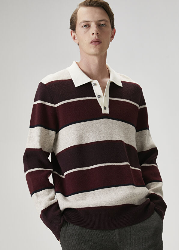 Beymen Club Dark Navy Blue Polo Sweater - 1