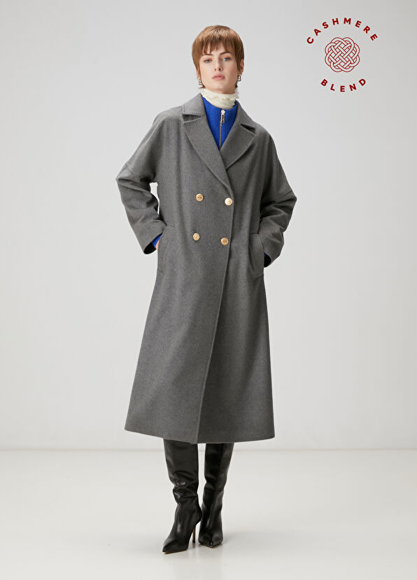 Beymen Club Gri Yün Palto - 1