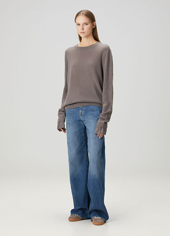 Aya Muse Gray Wool Sweater - 2