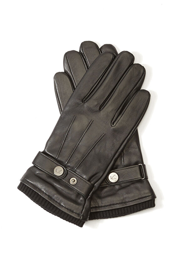 Beymen Club Siyah Erkek Deri Eldiven - 2