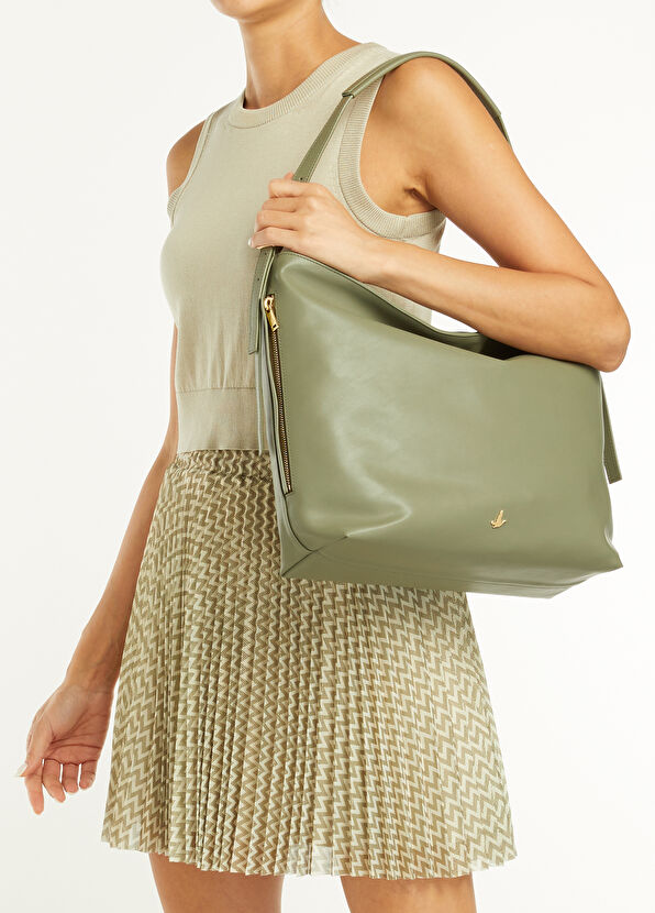 Beymen Club Haki Logolu Kadın Omuz Çantası - 2