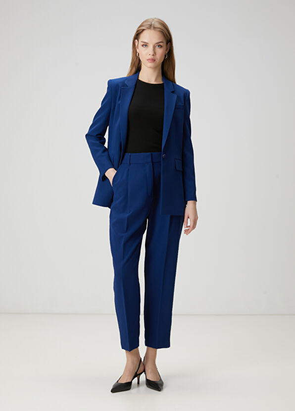 Beymen Club Lacivert Krep Havuç Pantolon - 1