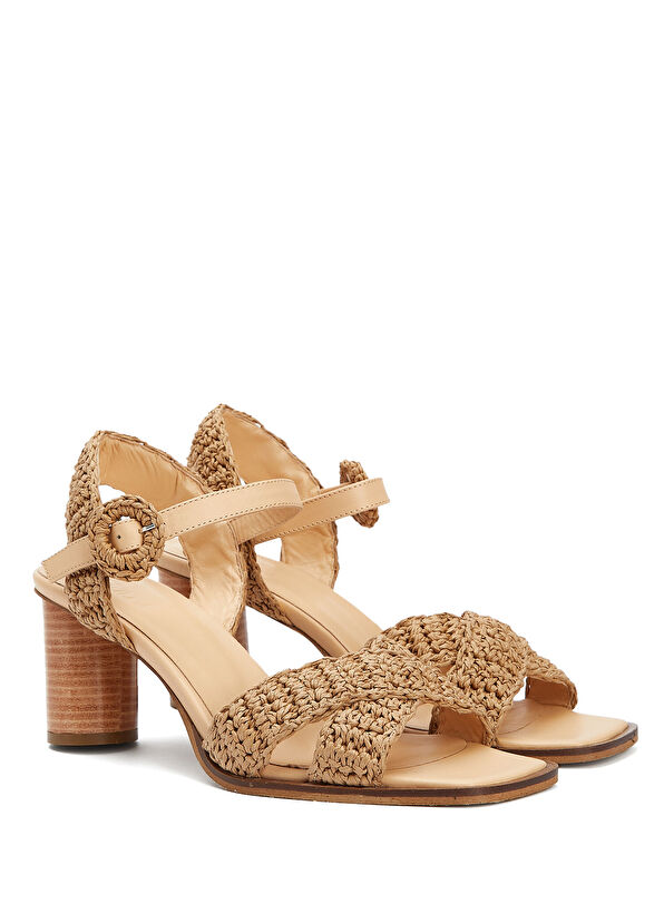 Beymen Club Nude Knit Band Sandals Women's Sandals - 2