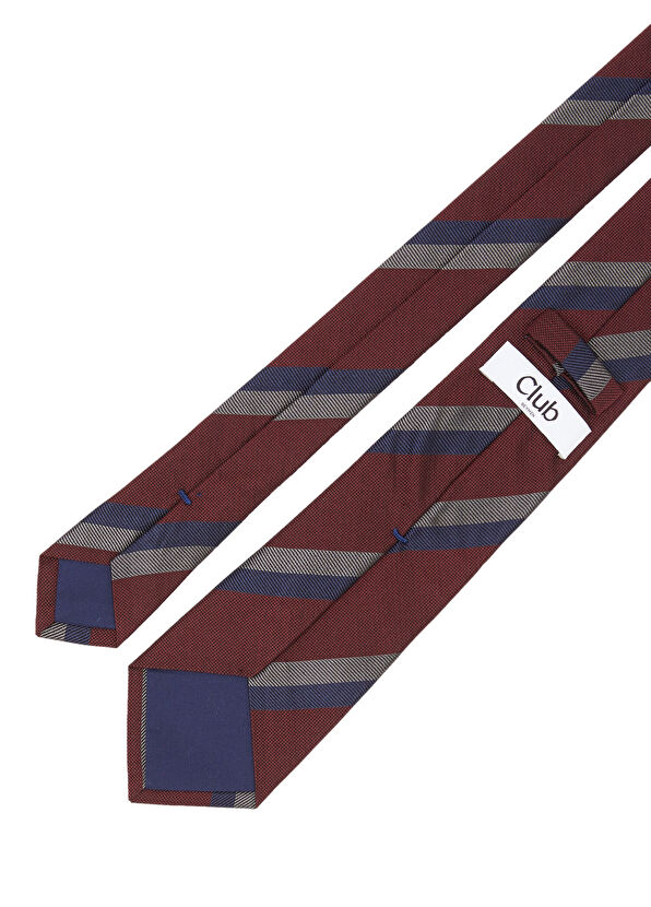 Beymen Club Burgundy Big Striped Tie - 2
