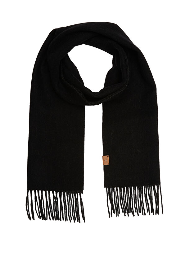 Beymen Club Black Anthracite Men's Wool Cashmere Blend Scarf - 2
