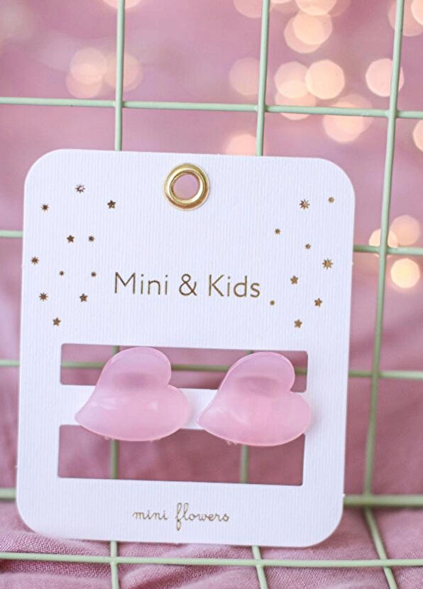 Mini & Kids Mini Kalp Pembe Kız Çocuk Kemik Toka - 3