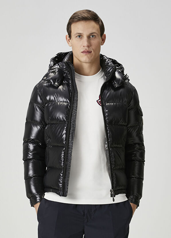 Moncler Black Hooded Puff Coat - 2