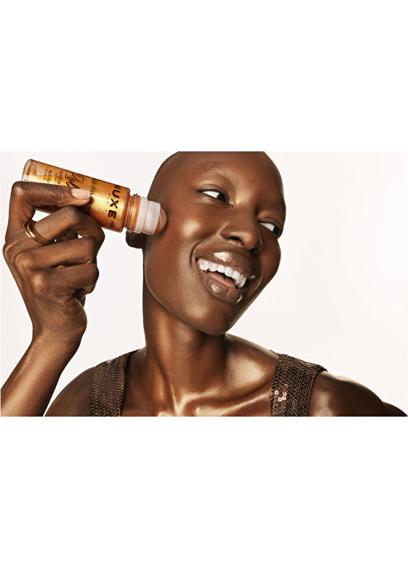 Nuxe Gold Glitter Roll-on Dry Oil 60 ml + Body Massage Brush for Face, Body and Hair - 4