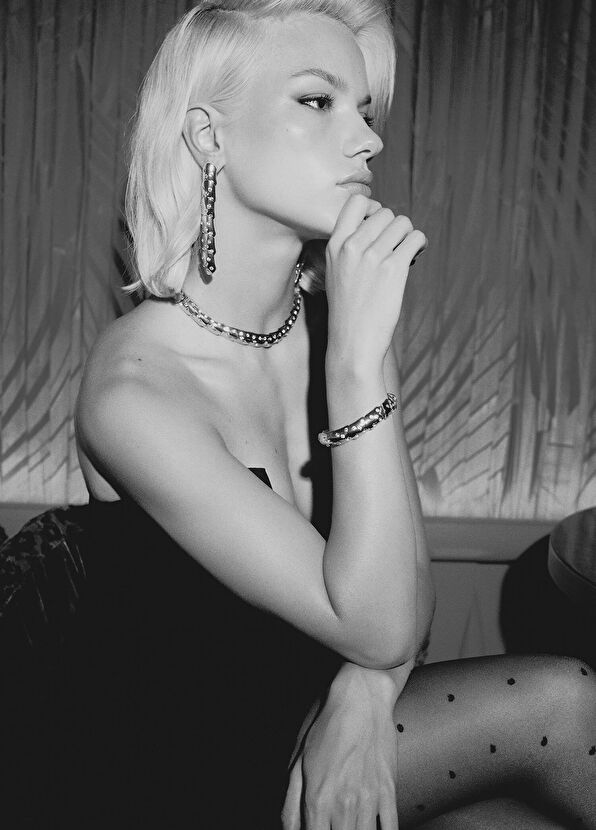 Ninon Heracles Kristal Gümüş Small Bileklik - 2