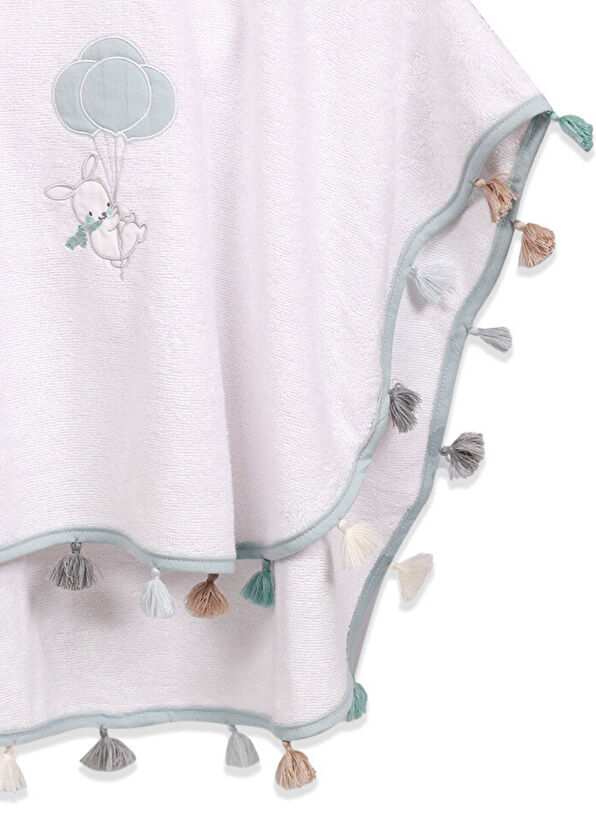 Lou Lou Ruby Rabbit Bamboo Unisex Baby & Kids Poncho Towel - 2