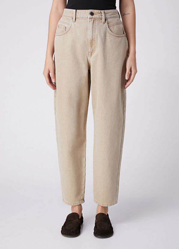 Beymen Club Tapered Fit Bej Jean Pantolon - 2