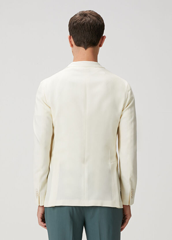 Boglioli Beyaz Yün Ceket - 4