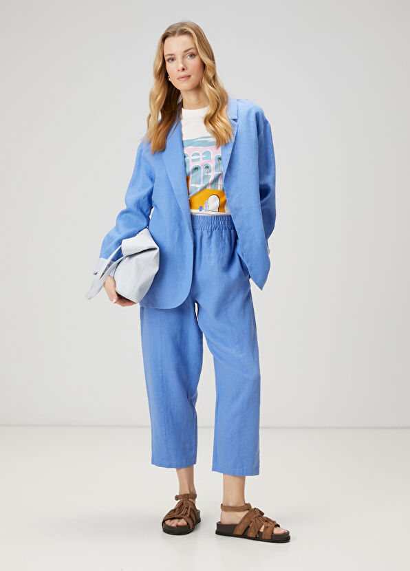 Beymen Club Blue Linen Jacket - 2