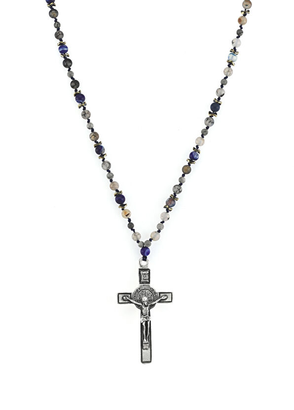 Gwelry Cross Doğal Taş Erkek Kolye - 2