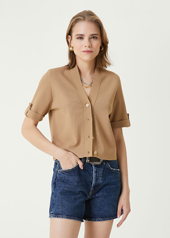 Beymen Club Koyu Bej Triko Ceket - 1