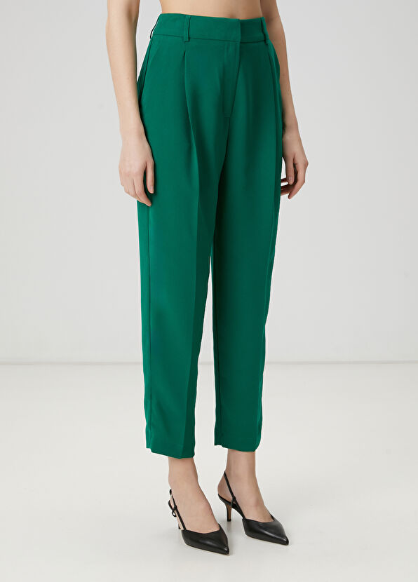 Beymen Club Dark Green Crepe Carrot Pants - 2
