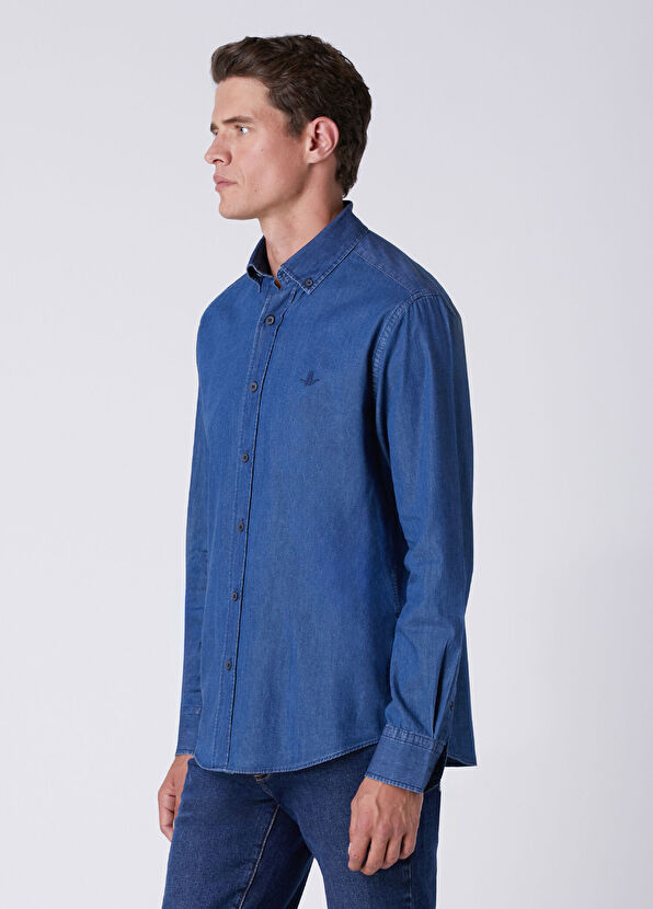 Beymen Club Comfort Fit Navy Blue Shirt - 4